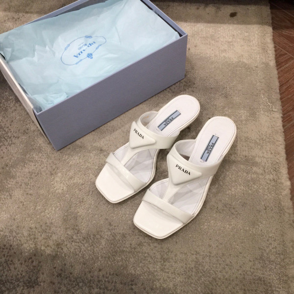 Pra*a brushed leather high-heeled thong sandals