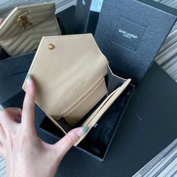 YSL MONOGRAM SMALL ENVELOPE WALLET IN