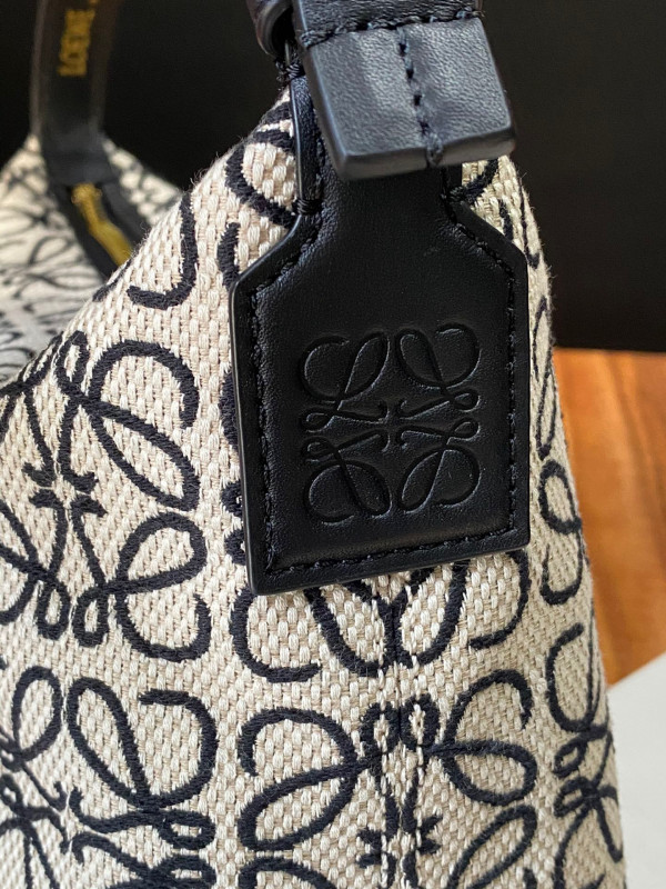 LOEWE small Cubi bag in Anagram jacquard and calfskin