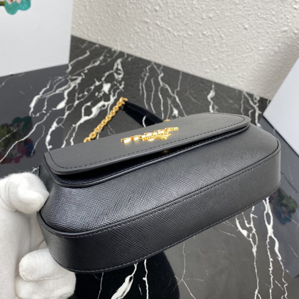 Pra*a saffiano leather