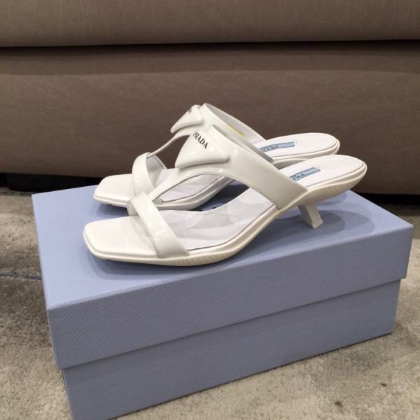 Pra*a brushed leather high-heeled thong sandals