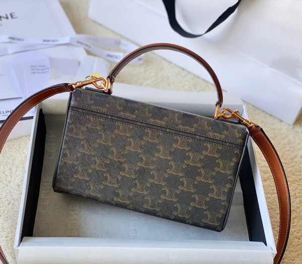 Ce**e box triomphe in triomphe canvas and calfskin