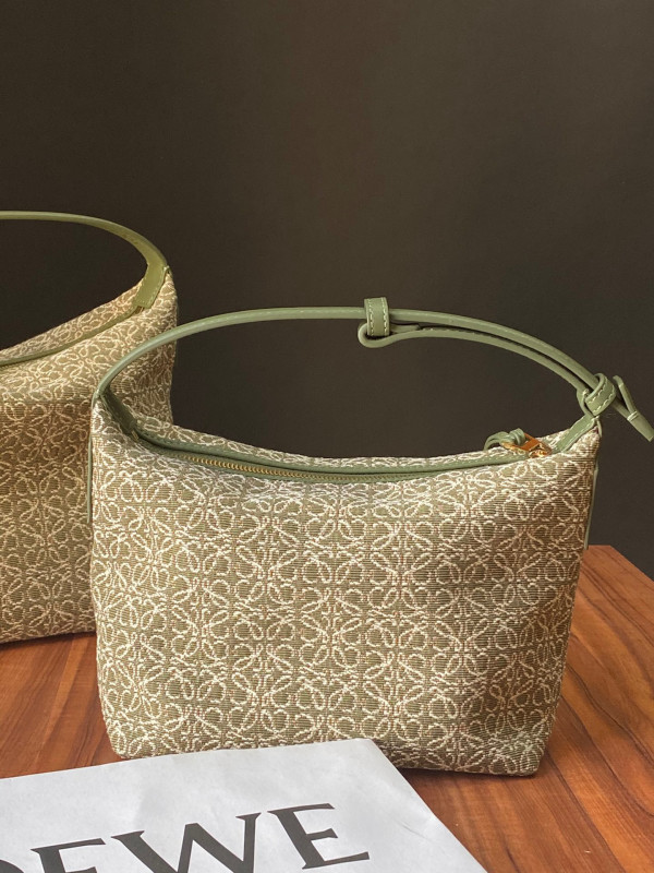 LOEWE small Cubi bag in Anagram jacquard and calfskin