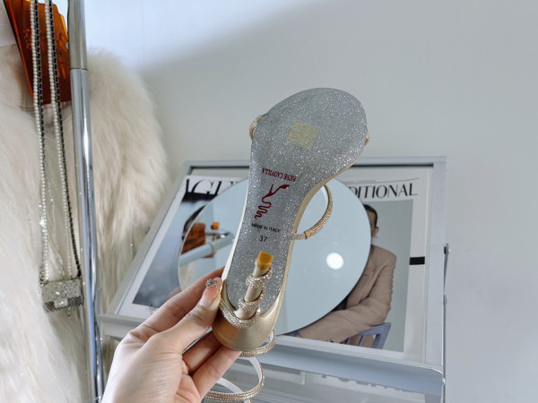 RENE CAOVILLA JEWEL SANDAL SNAKE WITH HEEL MARGOT