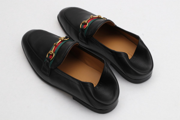 G*u*i men''s leather horsebit loafer with web