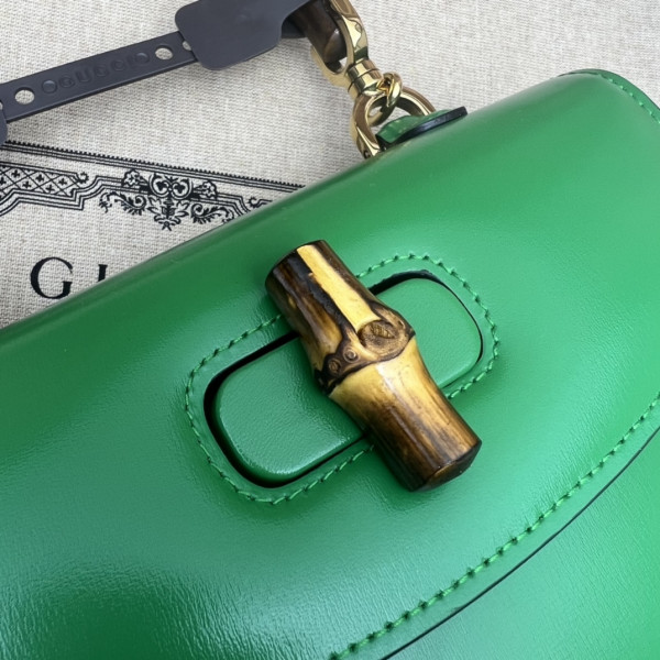 G*u*i small top handle bag with bamboo