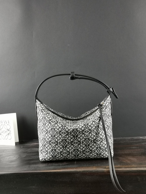 LOEWE small Cubi bag in Anagram jacquard and calfskin