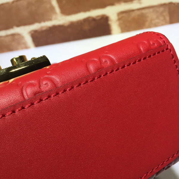 G*u*i padlock small G*u*i signature shoulder bag