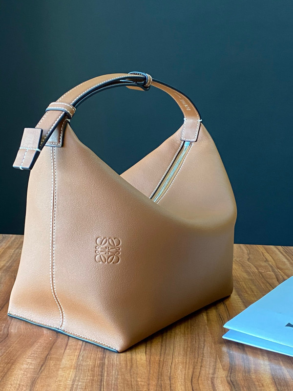 LOEWE Cubi bag in Anagram jacquard and calfskin