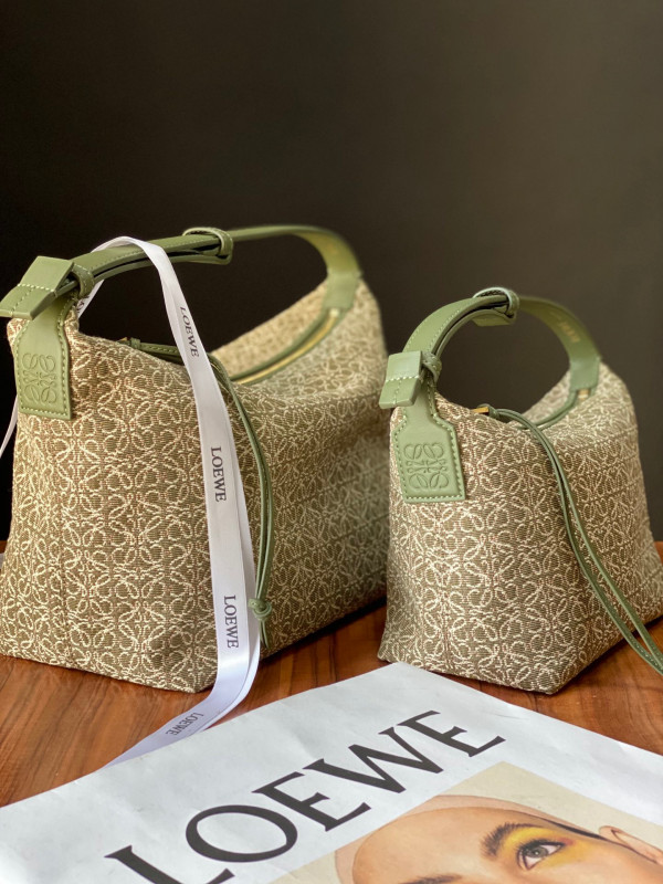 LOEWE Cubi bag in Anagram jacquard and calfskin