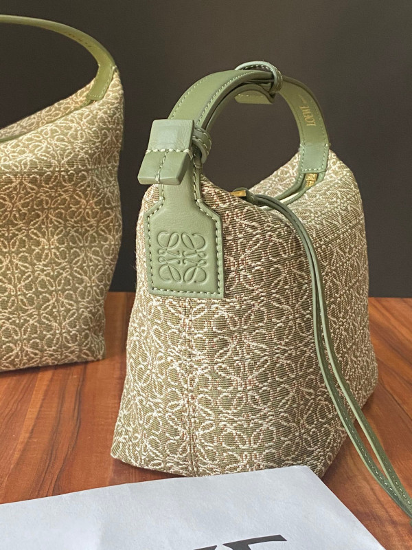 LOEWE small Cubi bag in Anagram jacquard and calfskin