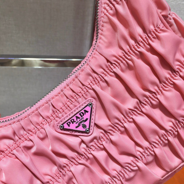 Pra*a nylon and saffiano leather mini bag