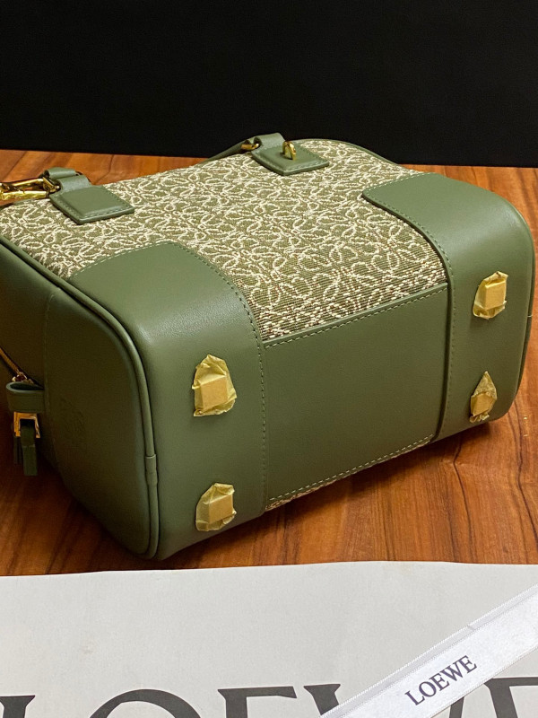 LOEWE Amazona 19 square bag in jacquard and calfskin