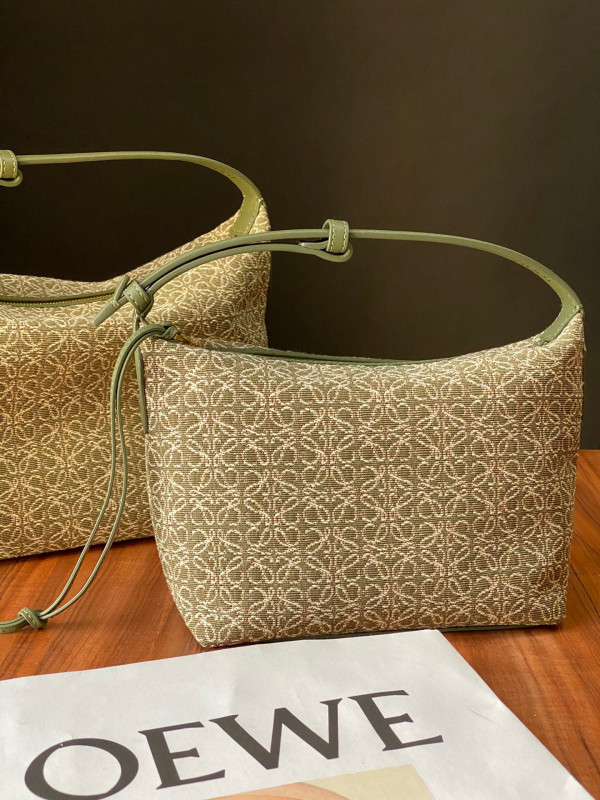 LOEWE small Cubi bag in Anagram jacquard and calfskin