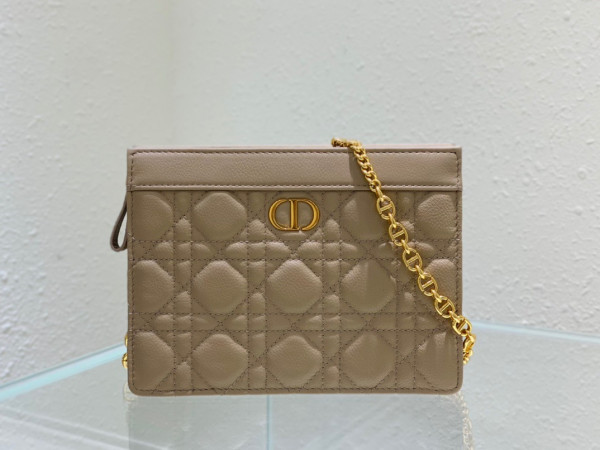 D*or caro zipped pouch with chain