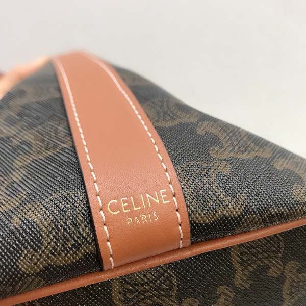 Ce**e medium drawstring bag in triomphe canvas