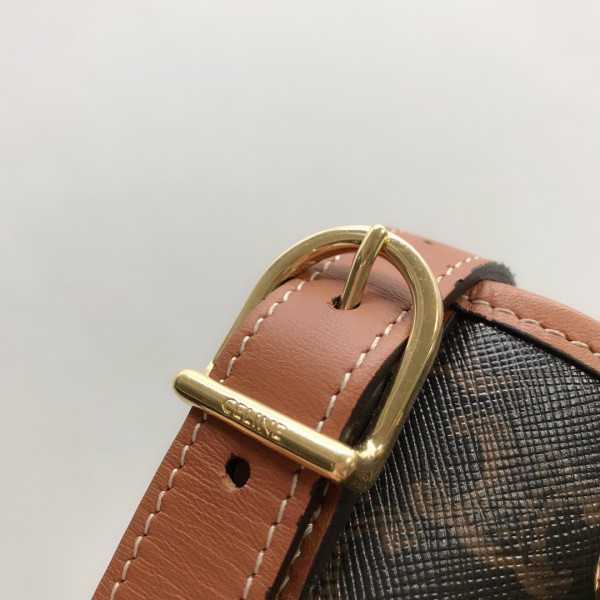 Ce**e small drawstring bag in triomphe canvas