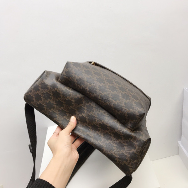 Ce**e medium backpack in triomphe canvas and calfskin