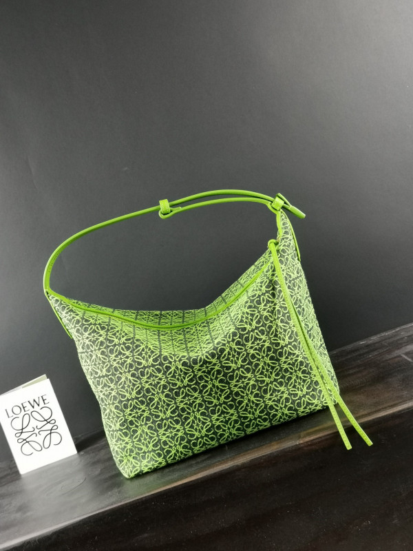 LOEWE Cubi bag in Anagram jacquard and calfskin