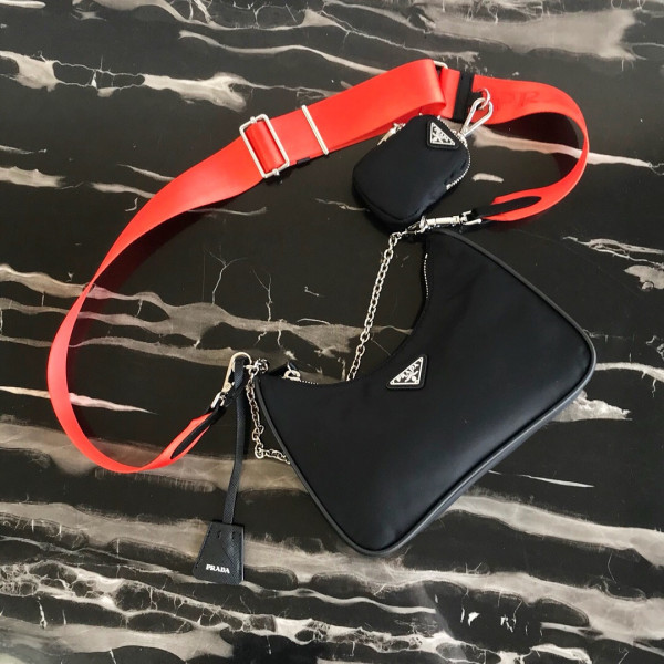 Pra*a nylon hobo bag