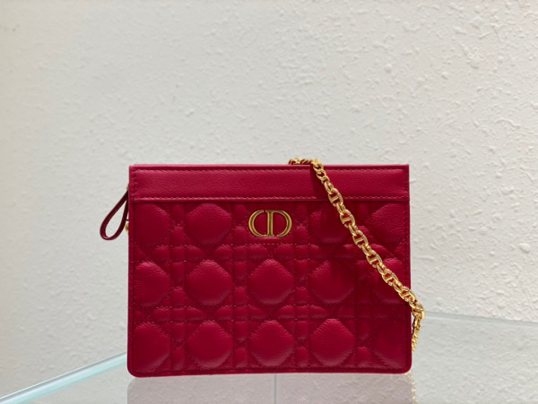 D*or caro zipped pouch with chain