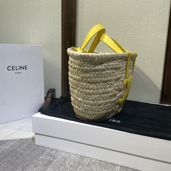 Ce**e triomphe Ce**e classic panier in palm leaves and calfskin