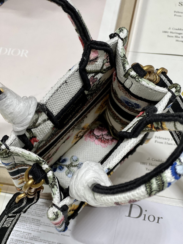 mini D*or book tote phone bag