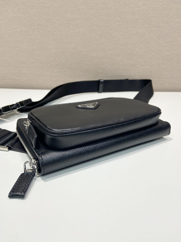 Pra*a saffiano leather belt bag
