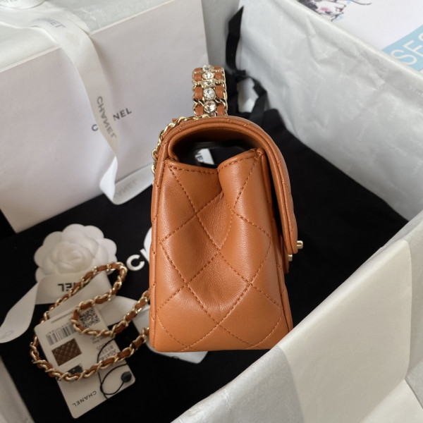 CL FLAP BAG WITH TOP HANDLE-18CM