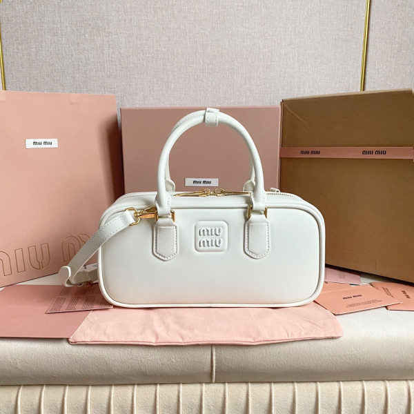 MIUMIU Arcadie leather bag-27X12X9Cm