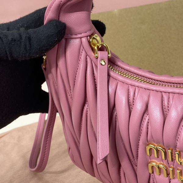MIUMIU Wander matelassé nappa leather hobo bag